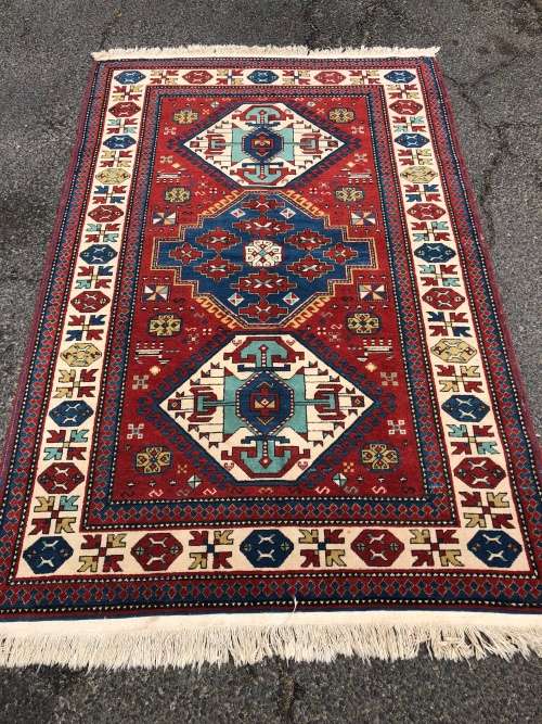 ANOTHER GEM ~ STUNNING RARE VINTAGE HAND MADE PURE WOOL AFGHAN GHAZNI PERSIAN CARPET 2400 X 1550mm