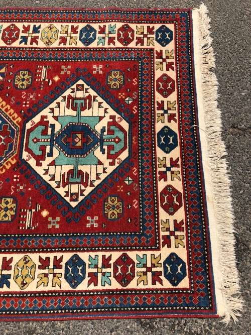 ANOTHER GEM ~ STUNNING RARE VINTAGE HAND MADE PURE WOOL AFGHAN GHAZNI PERSIAN CARPET 2400 X 1550mm