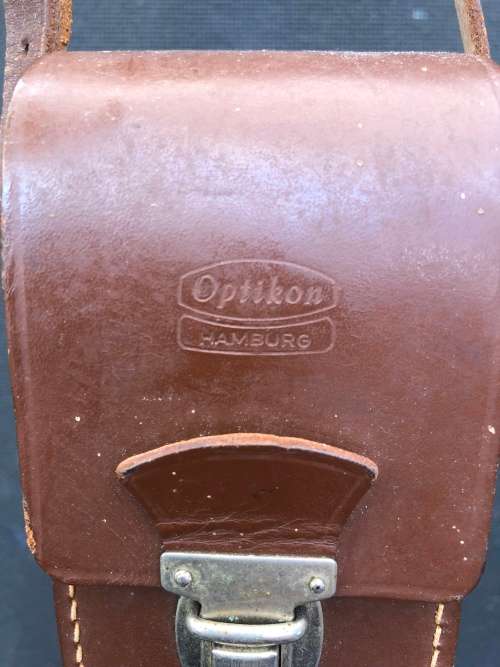 WOW !! VINTAGE OPTIKON GERMAN BINOCULAR GLASSES IN THE MATCHING LEATHER CASE