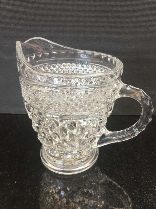 Beautiful and Collectible Vintage Clear cut Crystal Creamer - 250ml