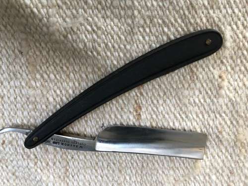 WOW !!! VINTAGE BOXED "W SAYNOR LTD" CUTLERS SHEFFIELD STRAIGHT CUT / CUT THROAT STROP RAZOR