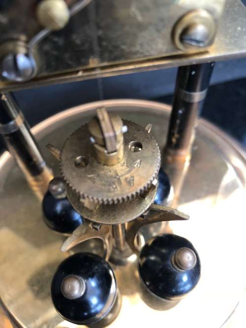 WOW !!! ABSOLUTELY STUNNING GERMAN ANNIVERSARY DOME CLOCK IN EXCELLENT WORKING ORDER , WITH THE KEY