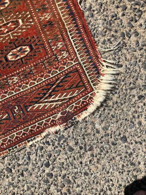 WOW !!!  A STUNNING NICELY WORN PURE WOOL HAND KNOTTED BOKHARA PERSIAN CARPET ~ 1450 X 2150mm