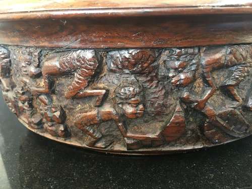 Stunning Large African Hand carved Ebony wooden Bowl - Table Center Piece