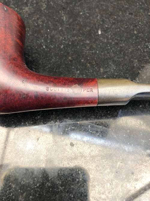 WOW !!!! STUNNING VINTAGE SCOTTISH PIPER TAPERED  BRIAR TOBACCO PIPE MADE IN LONDON