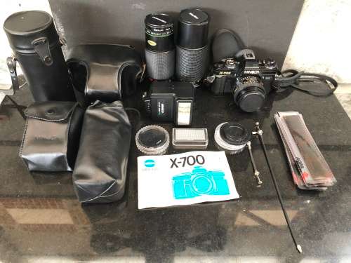 WOW !!!  COMPLETE MINOLTA X~700 CAMERA WITH 2 EXTRA LENSES AND MANY OTHER EXTRAS , CHECK DESCRIPTION