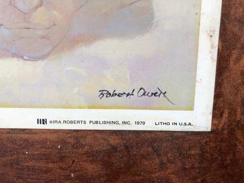 WOW !!! ROBERT OWEN LITHOGRAPH ON BOARD BUT UNFRAMED TITLED ~ POT AT THE END OF THE RAINBOW