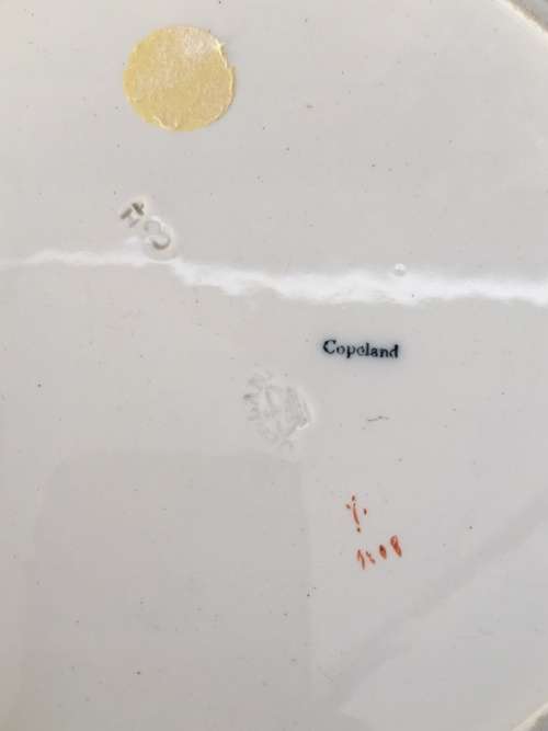 STUNNING RARE ANTIQUE HAND PAINTED COPELAND LATE SPODE 8036 CROWN IMP PLATE 26CM