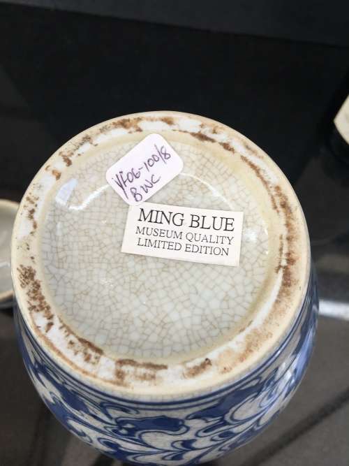 WOW !!! STUNNING CHINESE GENUINE MING BLUE AND WHITE MUSEUM QUALITY GINGER JAR