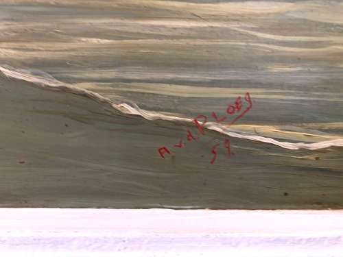 INVESTMENT !!!! RENOWNED SA ARTIST ADRIAN VAN DER PLOEG 1939~2002 ORIGINAL OIL ON BOARD DATED 1959