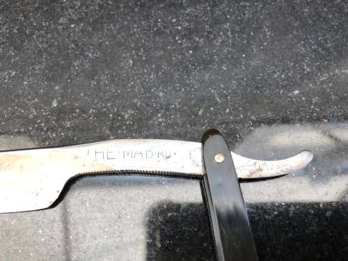 WOW !!! ANTIQUE THE MAB STRAIGHT CUT STROP RAZOR IN THE ORIGINAL BOX AND STILL SHARP