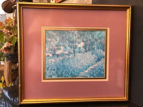 WOW !!! STUNNING LITHOGRAPH PRINT OF A WELL KNOWN MATISSE WATERCOLOR FRAMED BEHIND GLASS