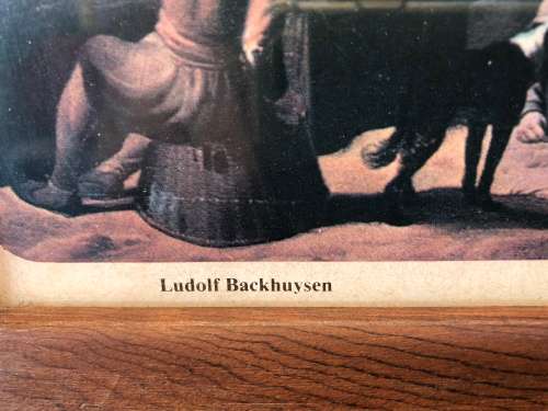 WOW !!! STUNNING FRAMED LUDOLF BACKHUYSEN PRINT TITLED "VIEW OF AMSTERDAM" FRAMED BEHIND GLASS