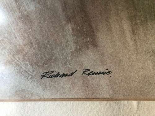 INVESTMENT ART ~ RENOWNED SA ARTIST RICHARD RENNIE ORIGINAL WATERCOLOR LANDSCAPE FRAMED AND SIGNED