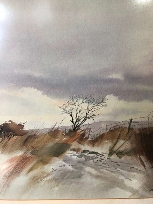 INVESTMENT ART ~ RENOWNED SA ARTIST RICHARD RENNIE ORIGINAL WATERCOLOR LANDSCAPE FRAMED AND SIGNED