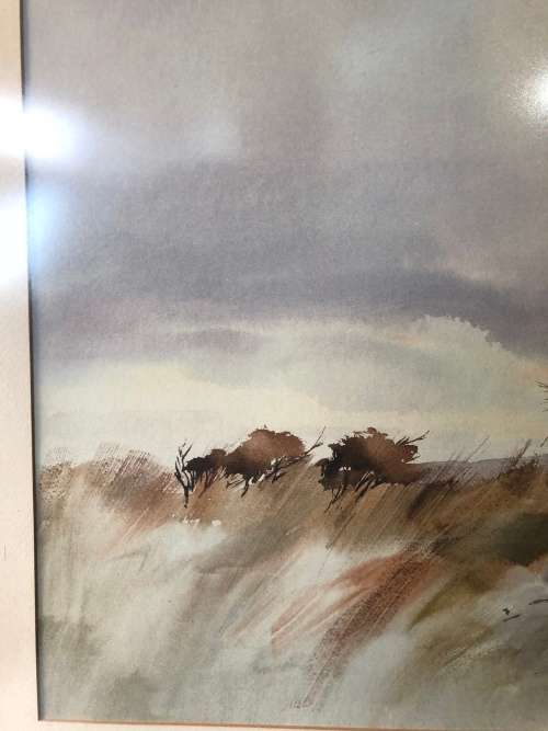 INVESTMENT ART ~ RENOWNED SA ARTIST RICHARD RENNIE ORIGINAL WATERCOLOR LANDSCAPE FRAMED AND SIGNED