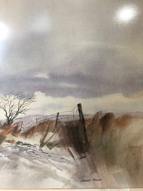 INVESTMENT ART ~ RENOWNED SA ARTIST RICHARD RENNIE ORIGINAL WATERCOLOR LANDSCAPE FRAMED AND SIGNED