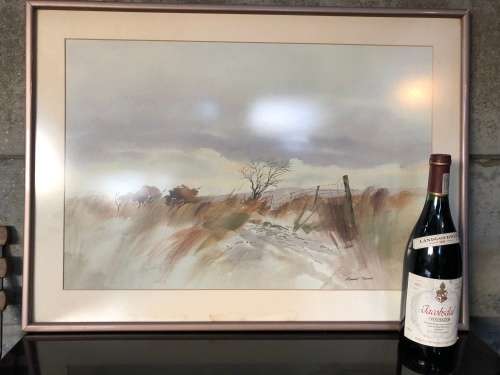 INVESTMENT ART ~ RENOWNED SA ARTIST RICHARD RENNIE ORIGINAL WATERCOLOR LANDSCAPE FRAMED AND SIGNED
