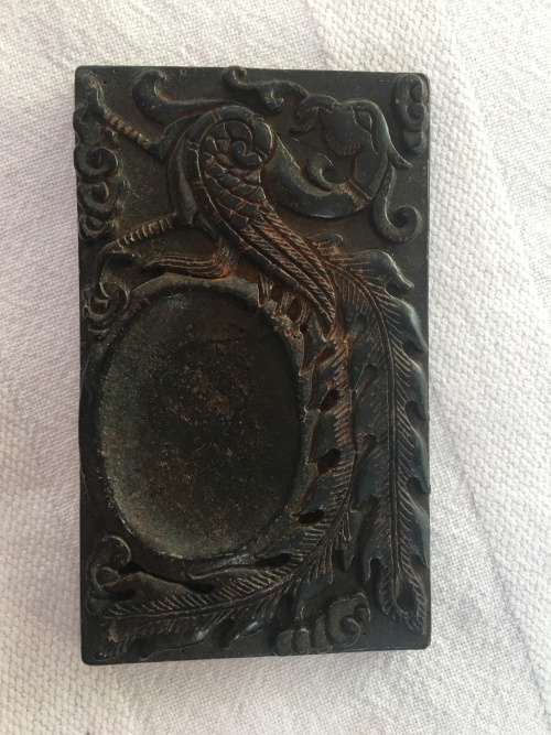 Beautiful Antique Chinese Stone/marble Intricately Carved Dragon Detailed opium/spoon rest