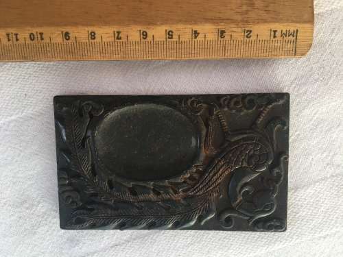 Beautiful Antique Chinese Stone/marble Intricately Carved Dragon Detailed opium/spoon rest