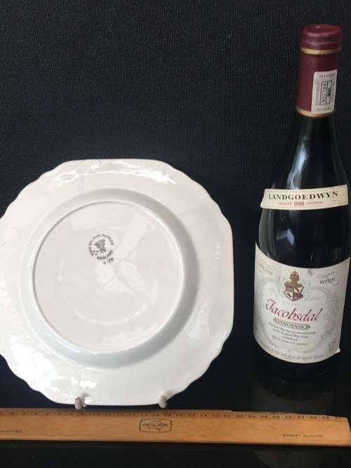 Lord Nelson Pottery England Display Plate with H.M.S. Victory ship. Gold Gilt Edging.