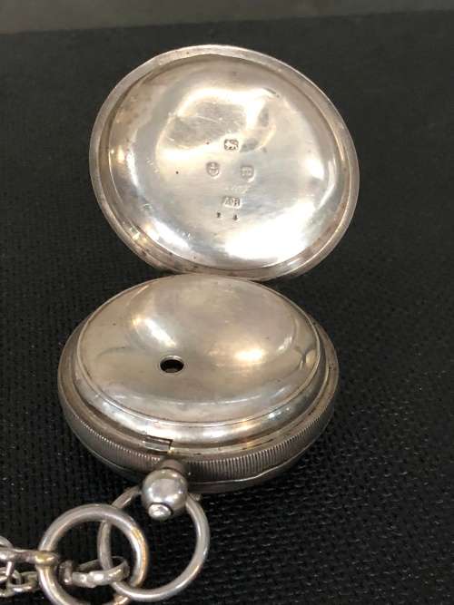 WOW !!! AWWC Farringdon J, Wm. Ellery Pocket Watch , Sterling Hallmarks circa 1886 ~ needs a service