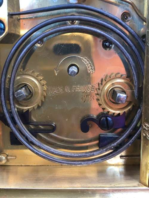 STUNNING SOLID BRASS AND GLASS CHIMING FRENCH CARRIAGE CLOCK IN ORIGINAL CASE WORKING 100%