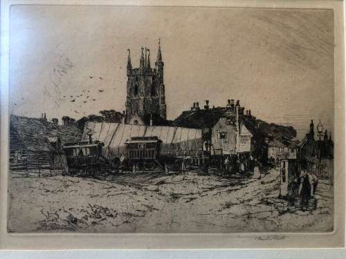 WOW !!! Sir Frank Short, R.A. (1857-1945) FRAMED MEZZOTINT ETCHING signed in pencil