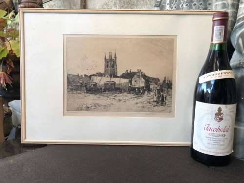 WOW !!! Sir Frank Short, R.A. (1857-1945) FRAMED MEZZOTINT ETCHING signed in pencil