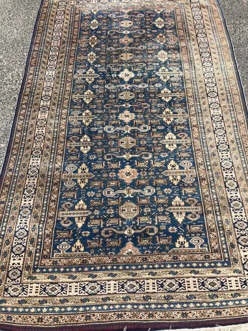 A BEAUTY !!!  NICELY WORN LARGE PURE WOOL HAND KNOTTED ANTIQUE ARDABIL PERSIAN CARPET 2730 X 1620mm