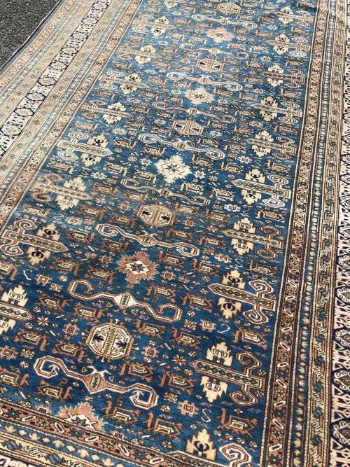 A BEAUTY !!!  NICELY WORN LARGE PURE WOOL HAND KNOTTED ANTIQUE ARDABIL PERSIAN CARPET 2730 X 1620mm