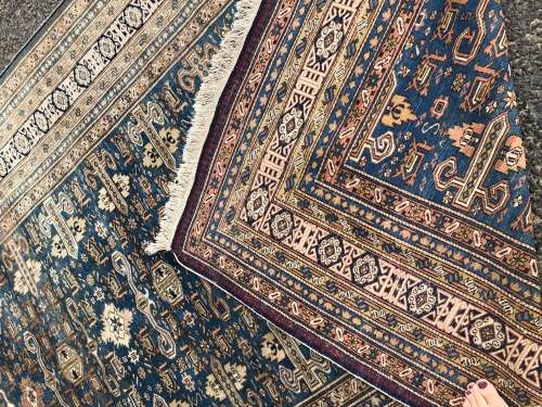 A BEAUTY !!!  NICELY WORN LARGE PURE WOOL HAND KNOTTED ANTIQUE ARDABIL PERSIAN CARPET 2730 X 1620mm