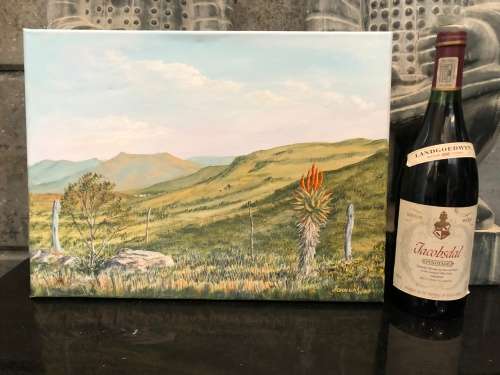 WOW !!! WHAT A BEAUTY ~ JOHN vd WALT ORIGINAL OIL ON CANVAS LANDSCAPE signed and unframed