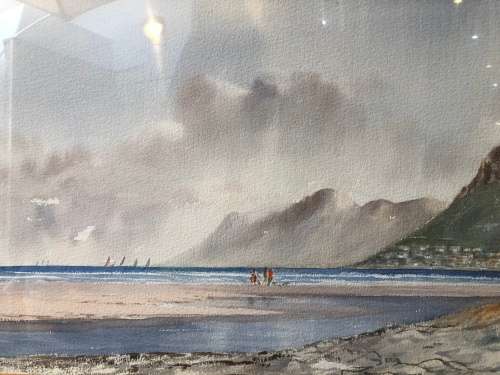 INVESTMENT ART !!! STUNNING LARGE GUY TODD ( SA ) ORIGINAL WATERCOLOR LANDSCAPE FRAMED AND SIGNED
