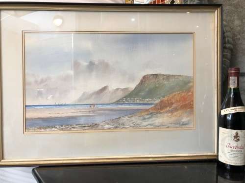 INVESTMENT ART !!! STUNNING LARGE GUY TODD ( SA ) ORIGINAL WATERCOLOR LANDSCAPE FRAMED AND SIGNED