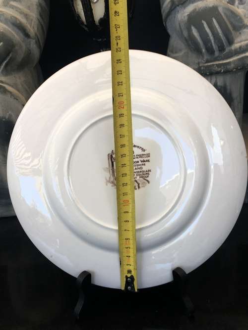 Stunning Vintage "Coaching Taverns" 1828 Royal Tudorware Stafforshire England Display Plate. 25.5 cm