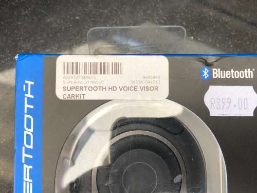 SUPERTOOTH HD VOICE VISOR BLUETOOTH HANDSFREE CAR KIT SEALED IN THE BOX