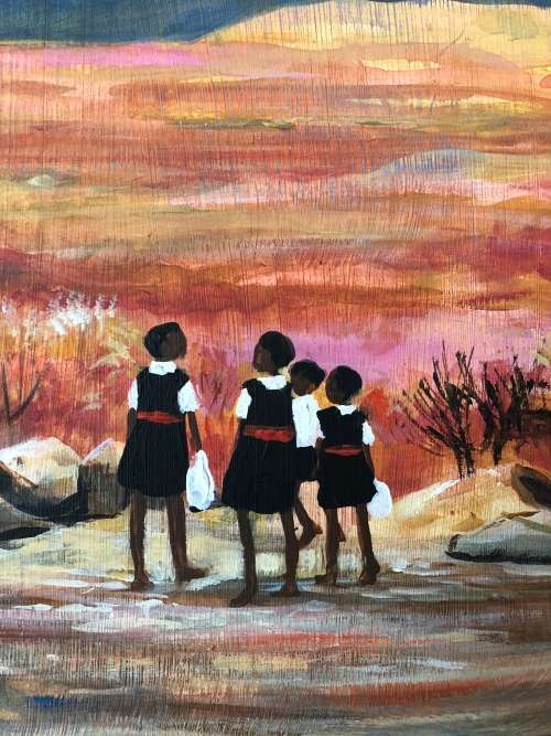 WOW !!! RENOWNED SOUTH AFRICAN ARTIST KATHARINE AMBROSE ORIGINAL OIL ON BOARD  ~ framed and signed