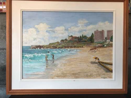 WOW !!! ABSOLUTELY STUNNING LARGE ORIGINAL OIL ON BOARD BY A.K.EATWELL 1961 FRAMED