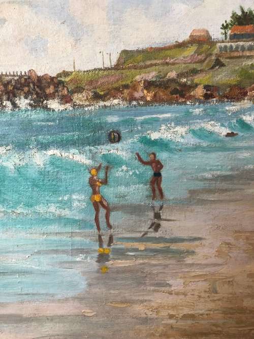 WOW !!! ABSOLUTELY STUNNING LARGE ORIGINAL OIL ON BOARD BY A.K.EATWELL 1961 FRAMED