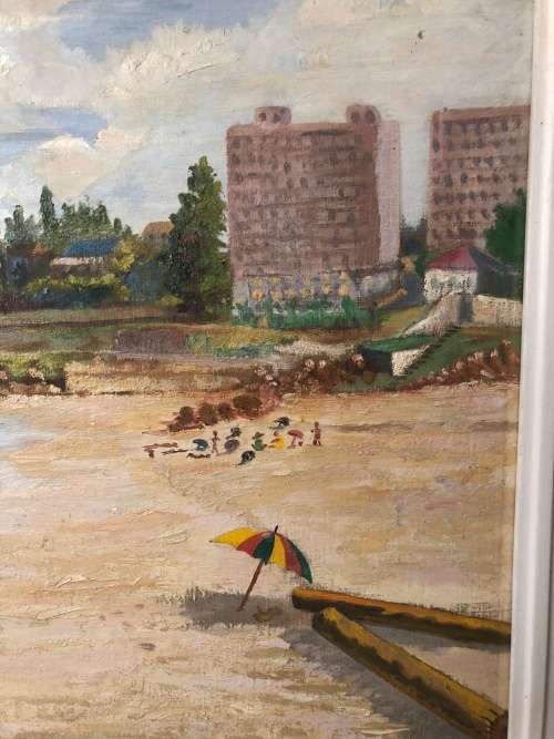 WOW !!! ABSOLUTELY STUNNING LARGE ORIGINAL OIL ON BOARD BY A.K.EATWELL 1961 FRAMED