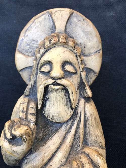 Stunning Stone/bone? Figurine Religious Yoga Meditating Pran Mudra