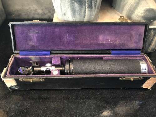 WOW !!! Old Vintage Cased Ophthalmoscope Medical Eye Examination Optical Instrument In Working Order