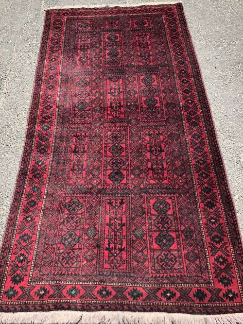WOW !!!! STUNNING PURE WOOL HAND KNOTTED BALUCH PERSIAN CARPET 2660 X 1350mm