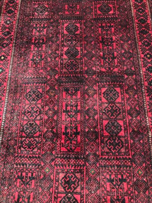 WOW !!!! STUNNING PURE WOOL HAND KNOTTED BALUCH PERSIAN CARPET 2660 X 1350mm