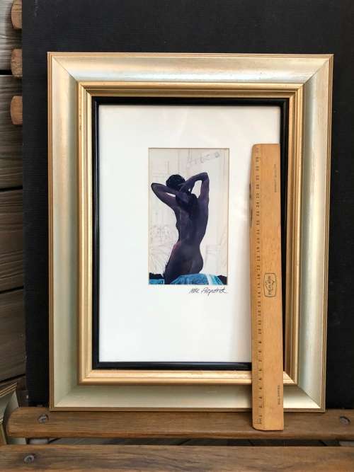 INVESTMENT ART !! STUNNING ORIGINAL MIXED MEDIA NUDE BY ESTABLISHED SA ARTIST MIKE FITZPATRICK