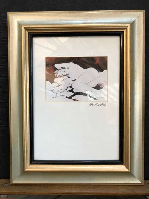 INVESTMENT ART !! STUNNING ORIGINAL MIXED MEDIA NUDE BY ESTABLISHED SA ARTIST MIKE FITZPATRICK