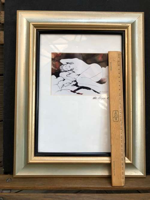 INVESTMENT ART !! STUNNING ORIGINAL MIXED MEDIA NUDE BY ESTABLISHED SA ARTIST MIKE FITZPATRICK