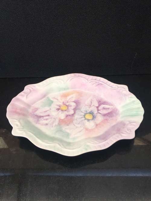 Beautiful Vintage "Wiesenthal" Porcelain Top Quality Dinnerware, Raised Gilt Floral Snack Dish.