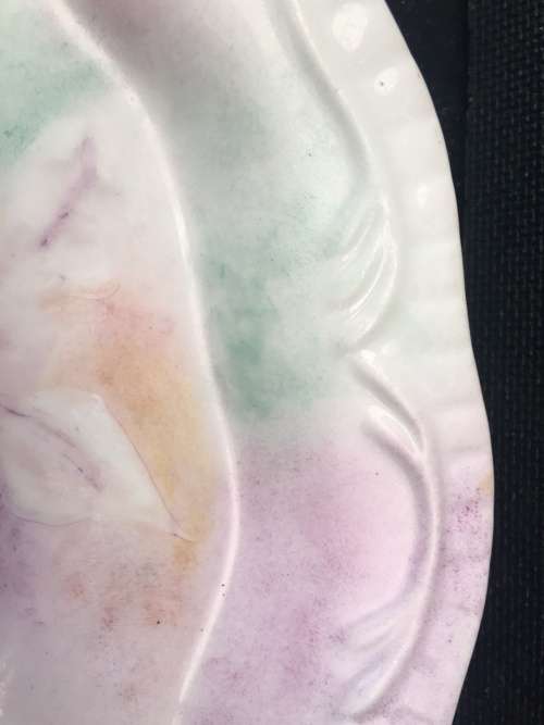 Beautiful Vintage "Wiesenthal" Porcelain Top Quality Dinnerware, Raised Gilt Floral Snack Dish.